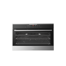 Black multifunction oven with Intuitive Oven Interface control system